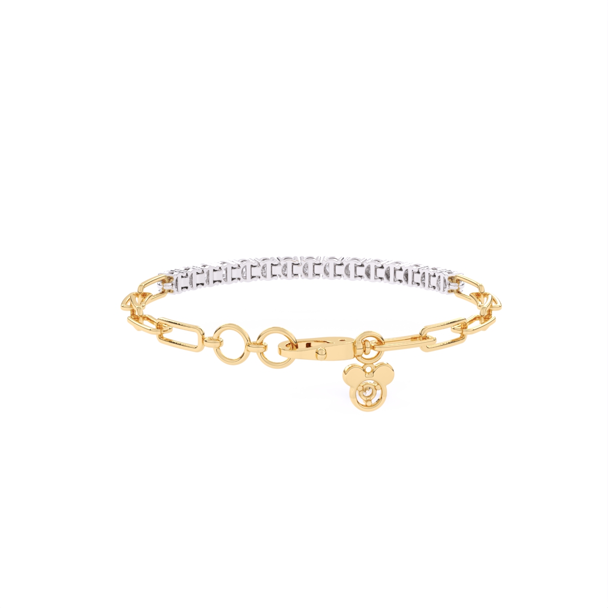 Round Link Lab Diamond Bracelet